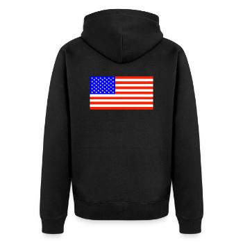 USA flage, USA Flaggem United States of America - Veste à capuche bio Premium Unisexe - noir - Dos - Nico (187cm)