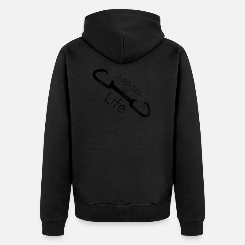 ensemble d'escalade addicted to life - Veste à capuche bio Premium Unisexe - noir