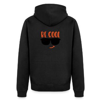 Sois cool, Soyez cools ! - Veste à capuche bio Premium Unisexe - noir - Dos - Nico (187cm)