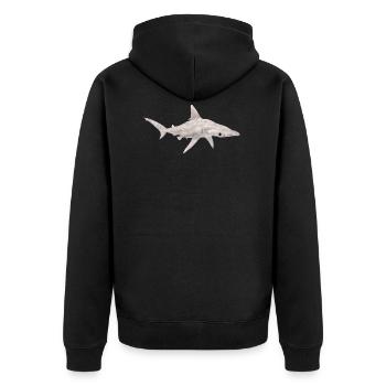Great hammerhead, shark, shark - Unisex Premium Organic Zip Hoodie - black - Back - Nico (187cm)