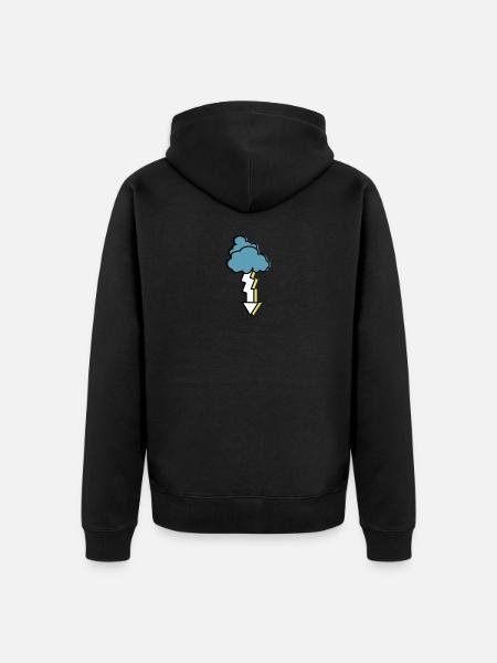 thunderstorm - Unisex Premium Organic Zip Hoodie - black
