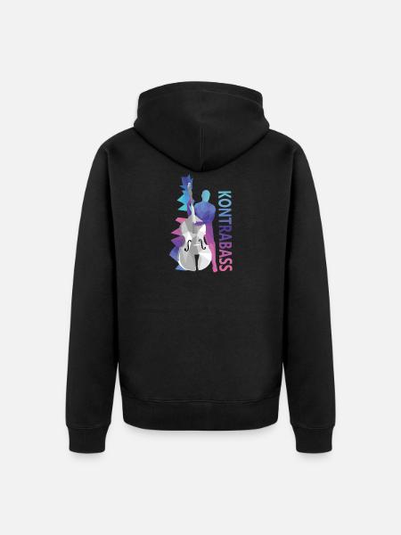 Contrebasse - Veste à capuche bio Premium Unisexe - noir