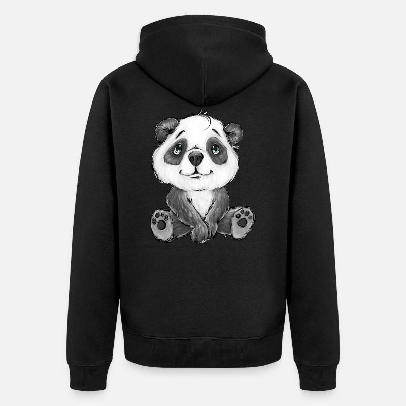 PANDA - Veste à capuche bio Premium Unisexe - noir