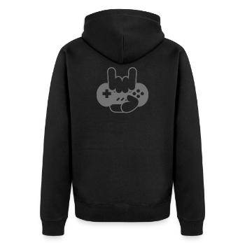 Joueur - Veste à capuche bio Premium Unisexe - noir - Dos - Nico (187cm)
