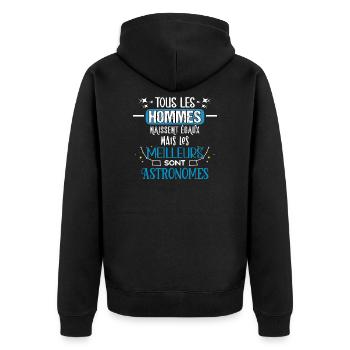 Astronomie idée cadeau astronome humour passion - Veste à capuche bio Premium Unisexe - noir - Dos - Nico (187cm)