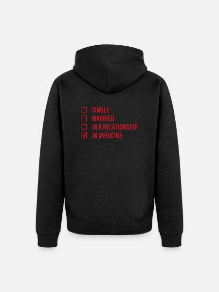 Student medicine university graduation gift - Unisex Premium Organic Zip Hoodie - black
