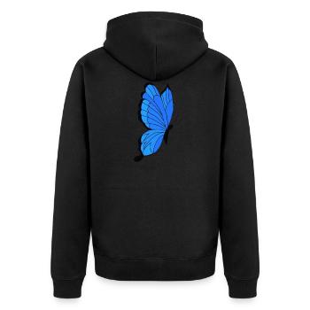 papillon - Veste à capuche bio Premium Unisexe - noir - Dos - Nico (187cm)