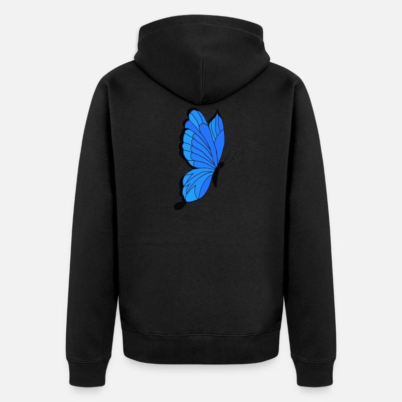 papillon - Veste à capuche bio Premium Unisexe - noir