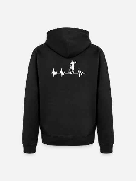 Painter heartbeat - Unisex Premium Organic Zip Hoodie - black
