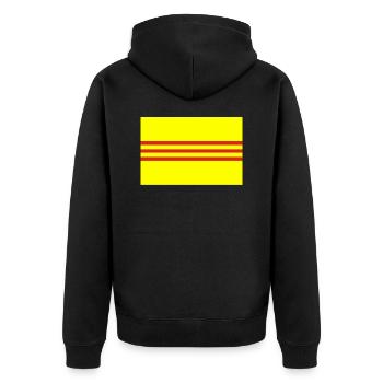 Drapeau national sud-vietnamien précédent - Veste à capuche bio Premium Unisexe - noir - Dos - Nico (187cm)