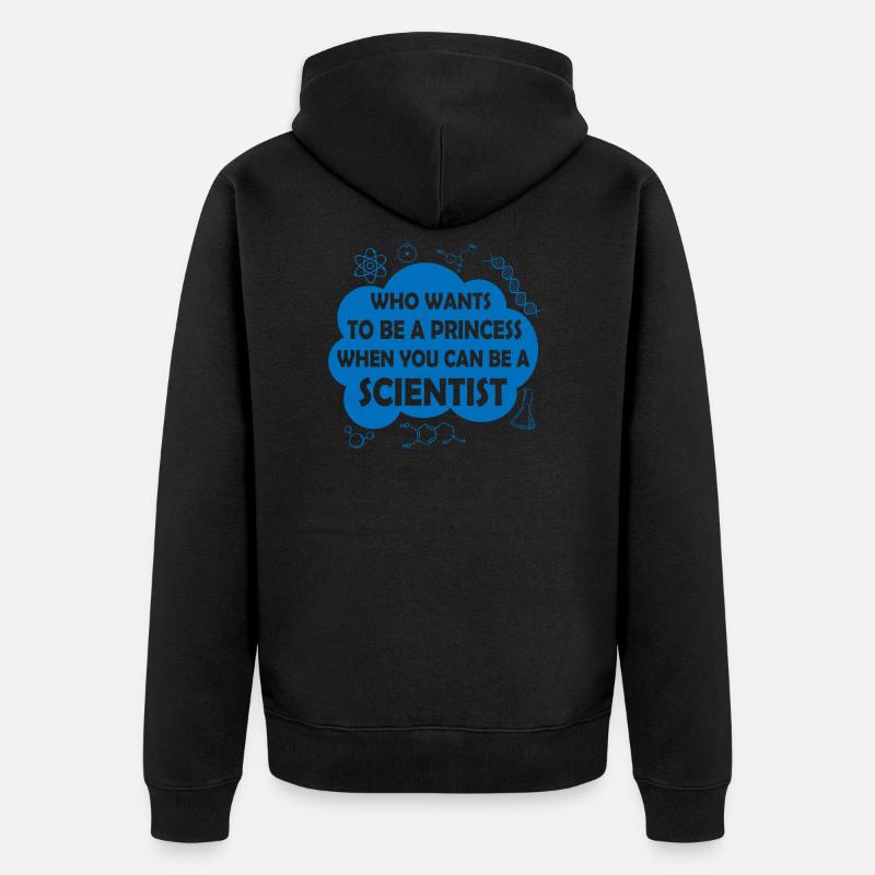 scientifique proverbe physicien cadeau - Veste à capuche bio Premium Unisexe - noir