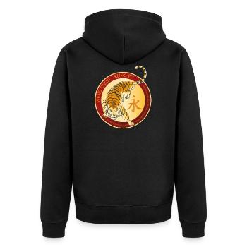 Logo WengChunMH 2 - Veste à capuche bio Premium Unisexe - noir - Dos - Nico (187cm)