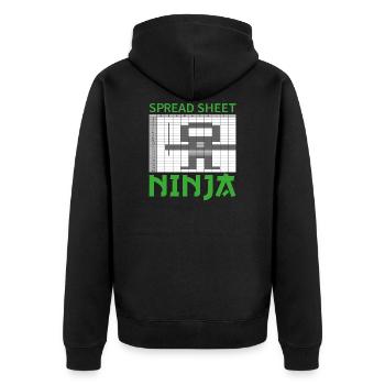 Feuille de calcul cadeau de profession comptable ninja - Veste à capuche bio Premium Unisexe - noir - Dos - Nico (187cm)