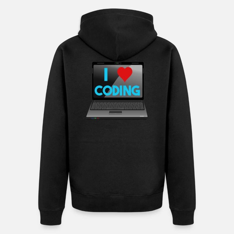 Programmieren, Programmierer, Informatiker - Unisex Premium Bio Zip Hoodie - Schwarz