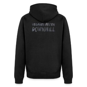 veganes équitation Proverbe Downhill mountainbike - Veste à capuche bio Premium Unisexe - noir - Dos - Nico (187cm)