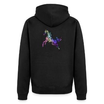 Cheval cheval - Veste à capuche bio Premium Unisexe - noir - Dos - Nico (187cm)