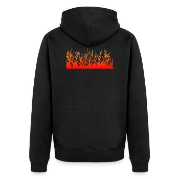feu flamme flame mur - Veste à capuche bio Premium Unisexe - noir - Dos - Nico (187cm)