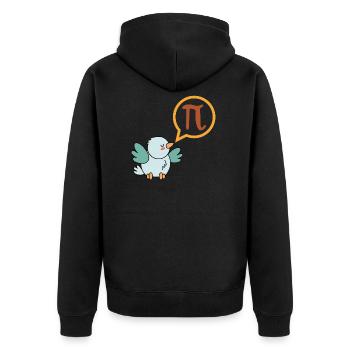 Cadeau de t-shirt drôle de pi pour les nerds de maths - Veste à capuche bio Premium Unisexe - noir - Dos - Nico (187cm)