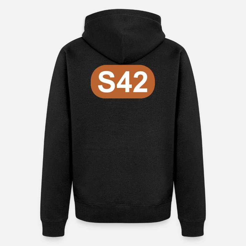 S-Bahn Berlin S42 - Veste à capuche bio Premium Unisexe - noir