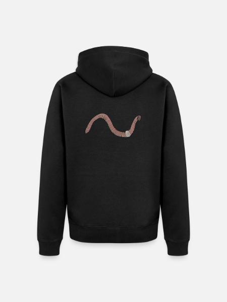 Earthworm earthworm - Unisex Premium Organic Zip Hoodie - black