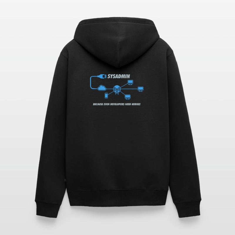 Sysadmin Programming Informatik Geschenk Unisex Premium Bio Zip Hoodie
