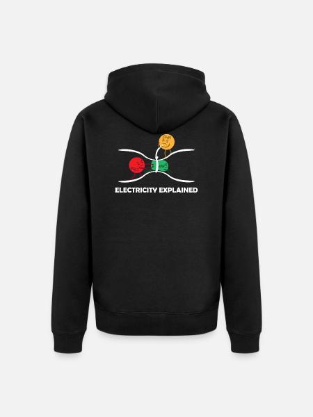 Electricity Explained - Unisex Premium Organic Zip Hoodie - black