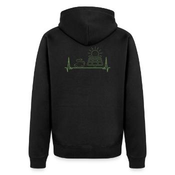 EKG voiture électrique e-mobilité électrique avenir - Veste à capuche bio Premium Unisexe - noir - Dos - Nico (187cm)