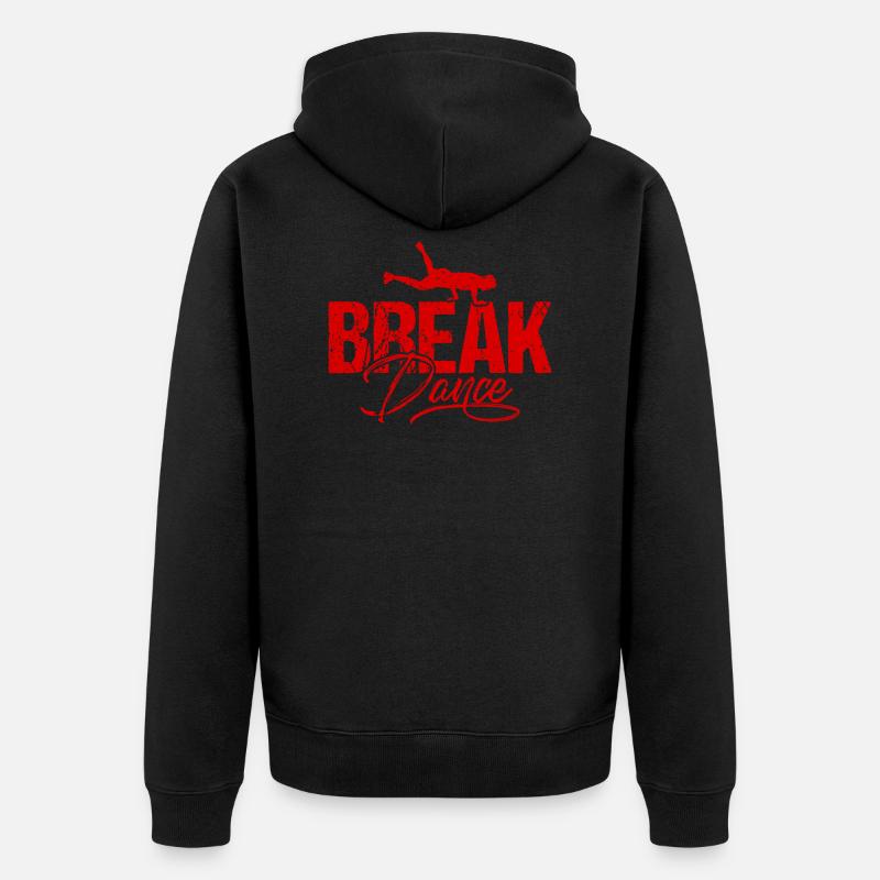 Breakdance Breakdance - Veste à capuche bio Premium Unisexe - noir