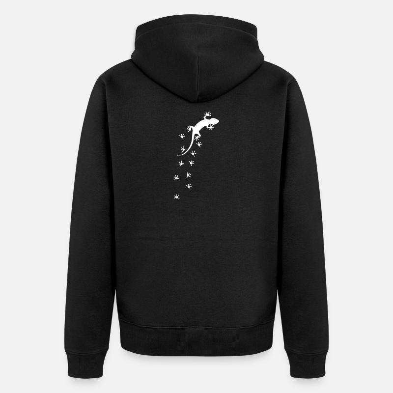 Cadeau de lézard reptile disant - Veste à capuche bio Premium Unisexe - noir