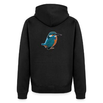 Oiseau de glace Dessin Biologiste Ornithologe - Veste à capuche bio Premium Unisexe - noir - Dos - Nico (187cm)