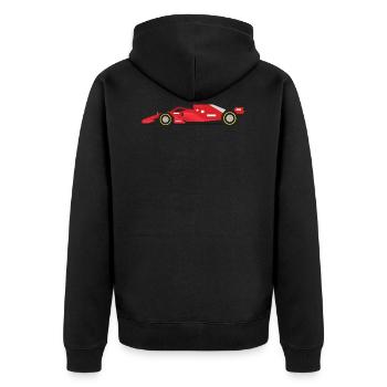 Heartbeat Formula Motorsport 1 One Vettel Leclerc - Unisex Premium Organic Zip Hoodie - black - Back - Nico (187cm)