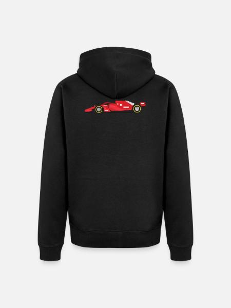 Heartbeat Formula Motorsport 1 One Vettel Leclerc - Unisex Premium Organic Zip Hoodie - black