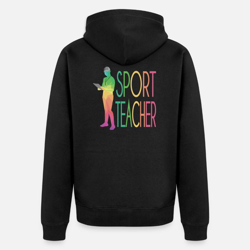 Le prof de l'EPS - Veste à capuche bio Premium Unisexe - noir