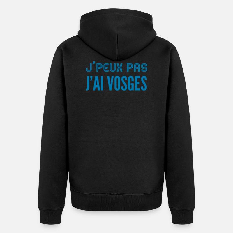 J'peux pas j'ai Vosges (Bleu) - Veste à capuche bio Premium Unisexe - noir