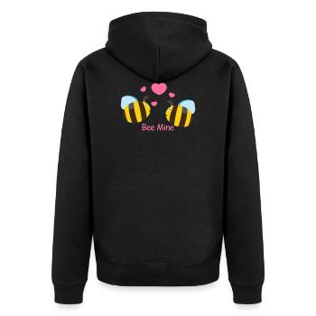 La mienne d’abeille. Abeille ma Valentine - Veste à capuche bio Premium Unisexe - noir - Dos - Nico (187cm)