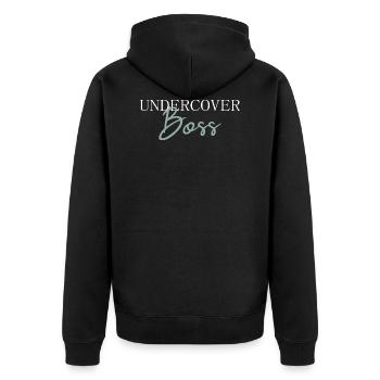 Chef sous couverture - Veste à capuche bio Premium Unisexe - noir - Dos - Nico (187cm)