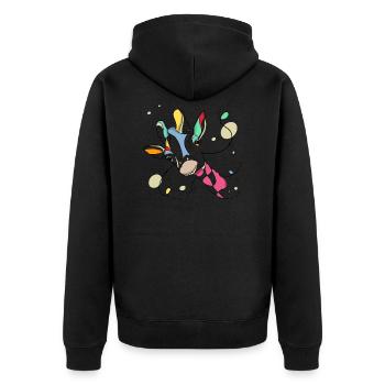 Girafe - Veste à capuche bio Premium Unisexe - noir - Dos - Nico (187cm)