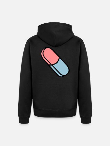 Eraser eraser eraser gomme - Unisex Premium Organic Zip Hoodie - black