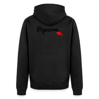 Pop corn - Veste à capuche bio Premium Unisexe - noir - Dos - Nico (187cm)