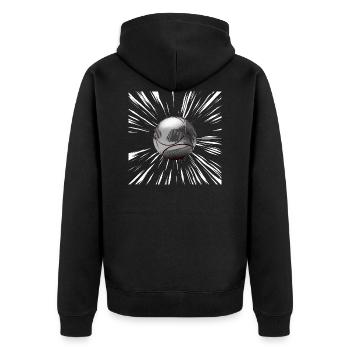 Boule boule brille sombre - Veste à capuche bio Premium Unisexe - noir - Dos - Nico (187cm)
