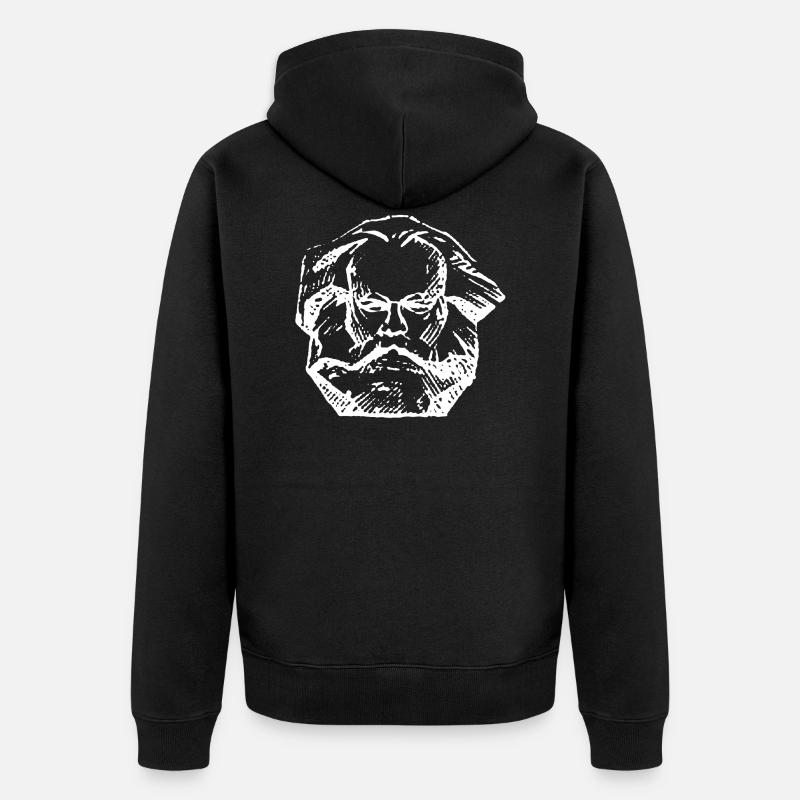 Karl Marx Communisme Marxisme Pull Symbole Ico - Veste à capuche bio Premium Unisexe - noir
