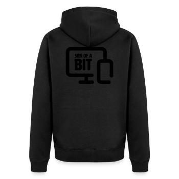 Fils d'un peu - Veste à capuche bio Premium Unisexe - noir - Dos - Nico (187cm)