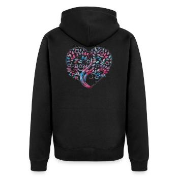 Arbre de la vie - Veste à capuche bio Premium Unisexe - noir - Dos - Nico (187cm)