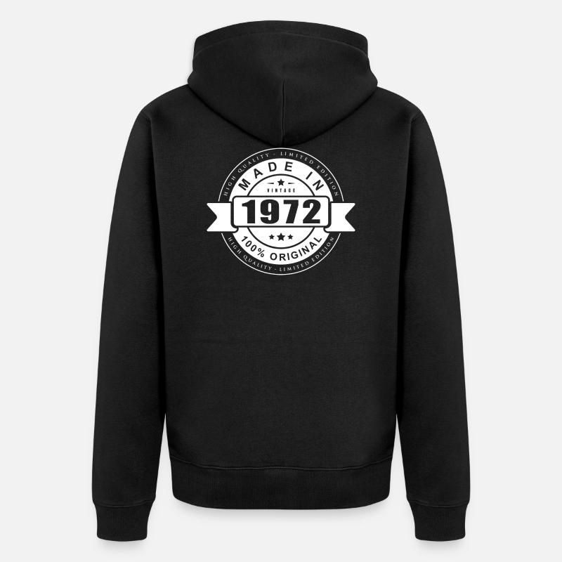MADE IN 1972 - Veste à capuche bio Premium Unisexe - noir