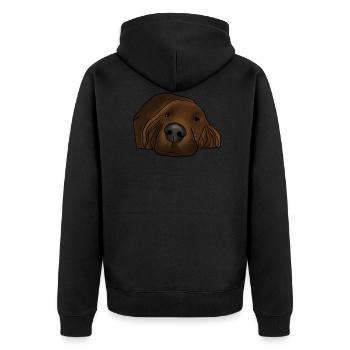 Setter irlandais - Veste à capuche bio Premium Unisexe - noir - Dos - Nico (187cm)