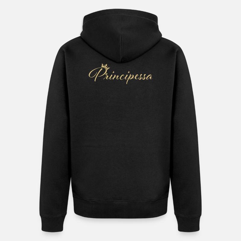 Principessa - Unisex Premium Bio Zip Hoodie - Schwarz
