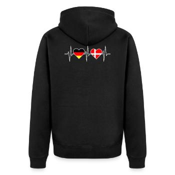 Cadeau Pulse Denmark North disant - Veste à capuche bio Premium Unisexe - noir - Dos - Nico (187cm)