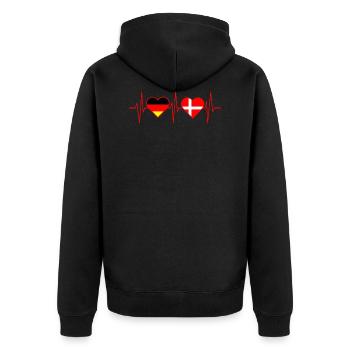 Pulse Denmark North gift saying - Unisex Premium Organic Zip Hoodie - black - Back - Nico (187cm)