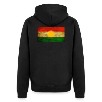 Kurdistan - Veste à capuche bio Premium Unisexe - noir - Dos - Nico (187cm)