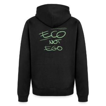 Conservation Environmental Protection Green Discreet Art Demo - Unisex Premium Organic Zip Hoodie - black - Back - Nico (187cm)